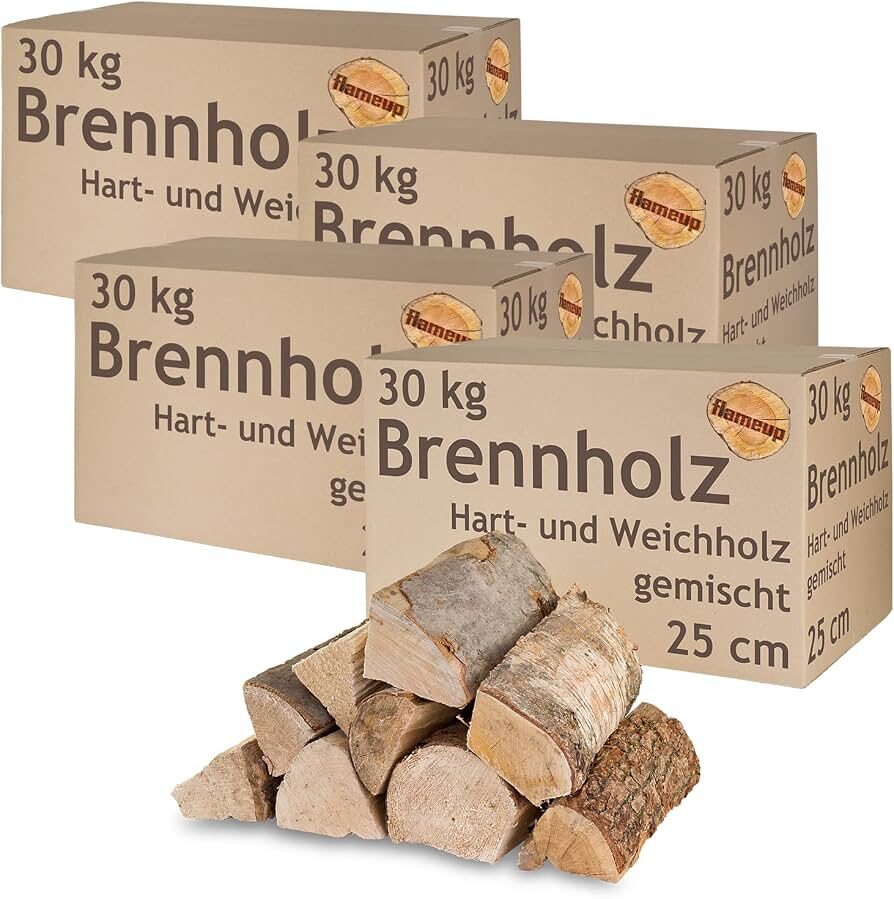 Blandet Brænde – 500 kg (Bøg, Eg, Birk, Fyr, Gran) 25 cm