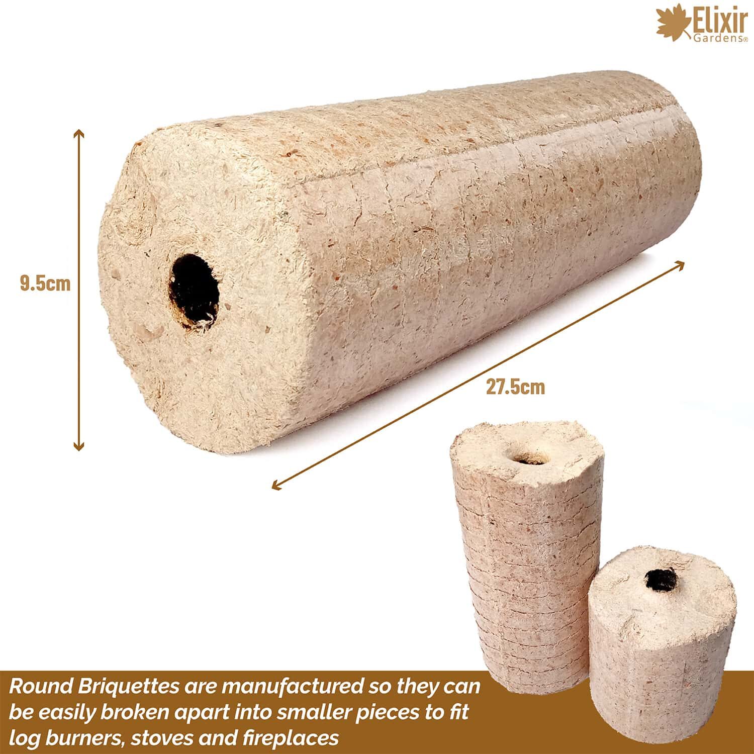 Træbriketter IVORY (Nat) – Cylinder – 2.106 kg – billede 2