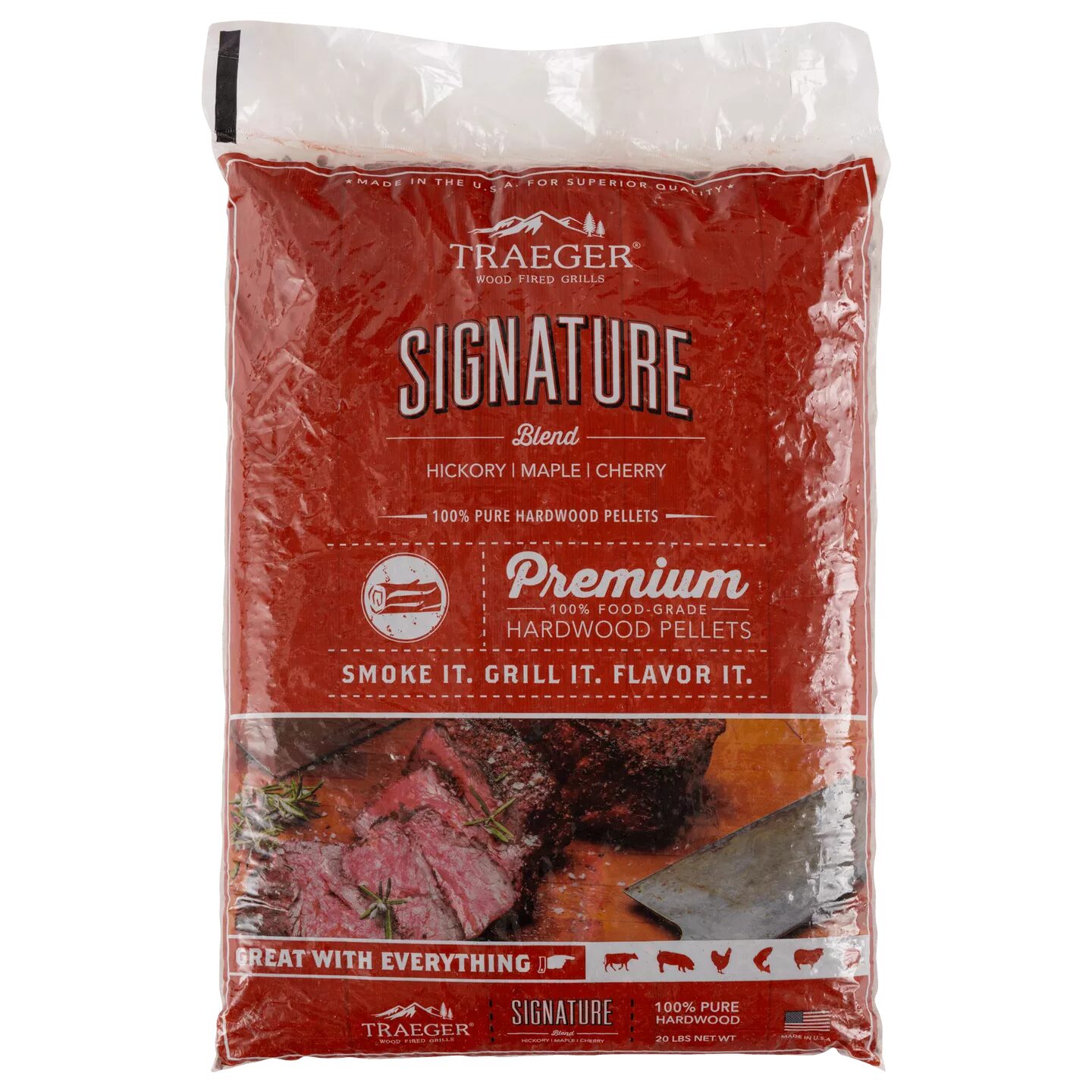 Træpiller TRAEGER FSC Signature Blend – 630 kg (9 × 70 stk.)